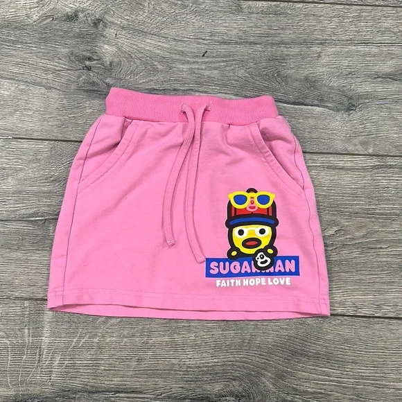 • Sugarman Limited Edition • Girls Mini Skirt Pink Logo Faith, Love, Hope Small - Picture 2 of 4